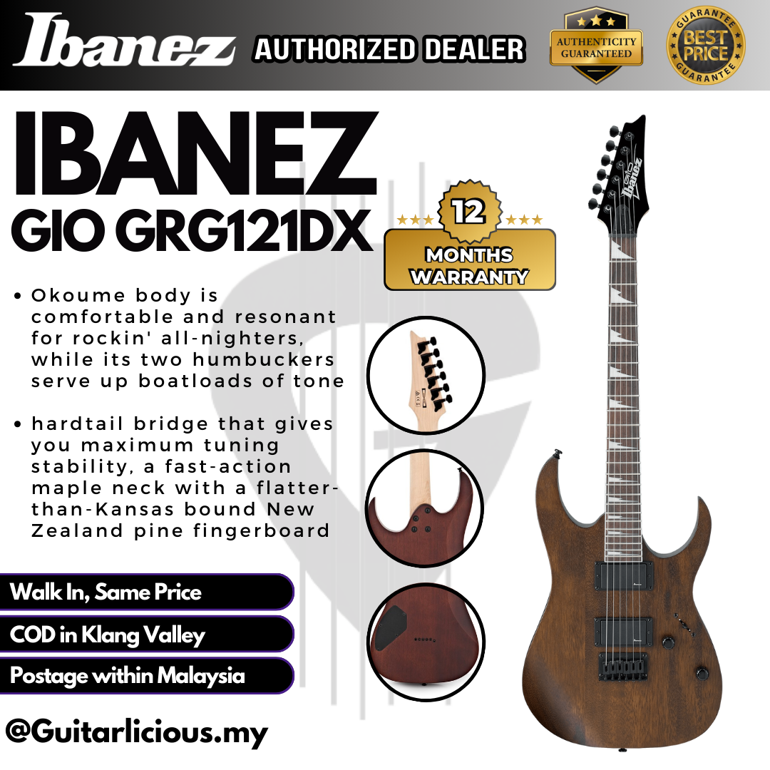 Ibanez GIO GRG121DX - Walnut Flat - A