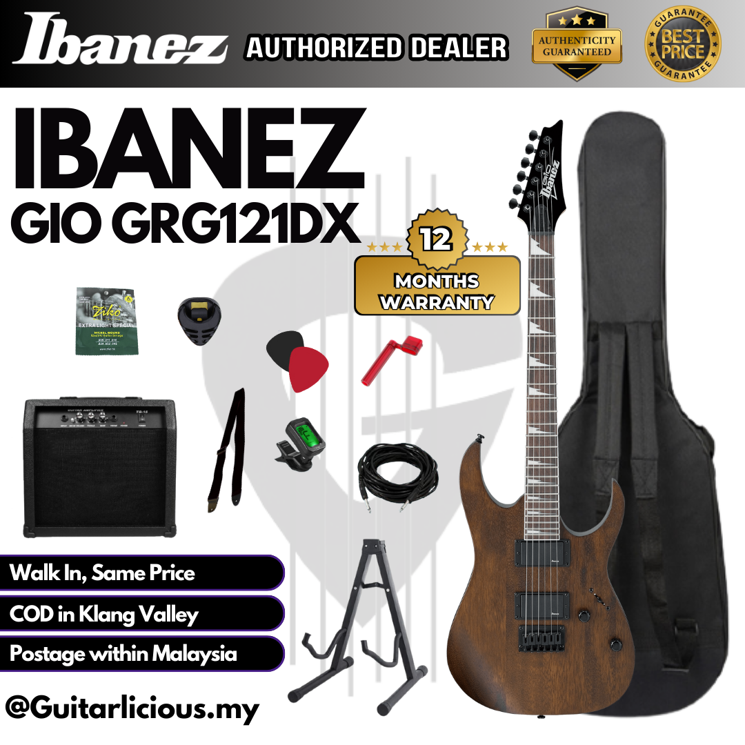 Ibanez GIO GRG121DX - Walnut Flat - D