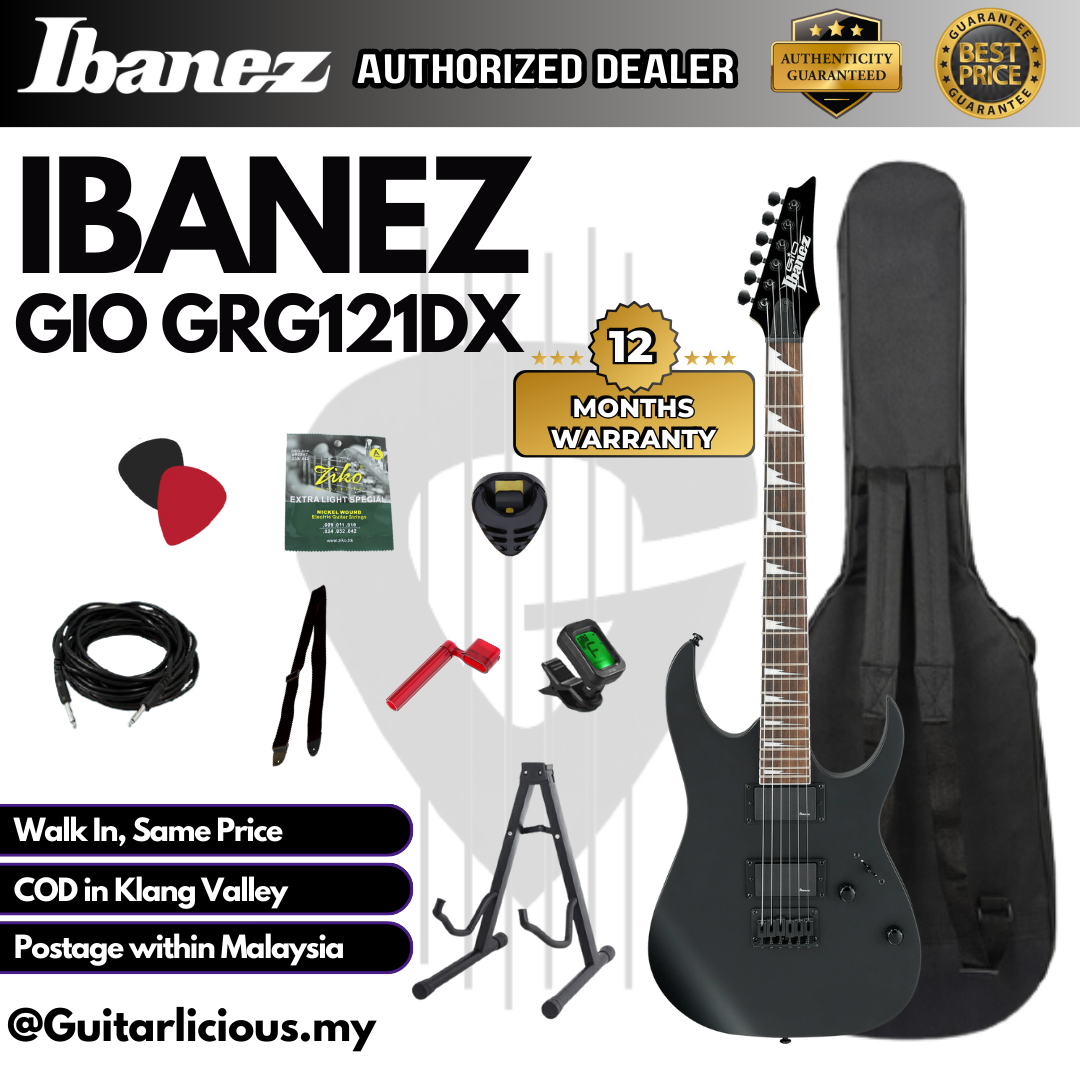 Ibanez GIO GRG121DX - Black Flat - C