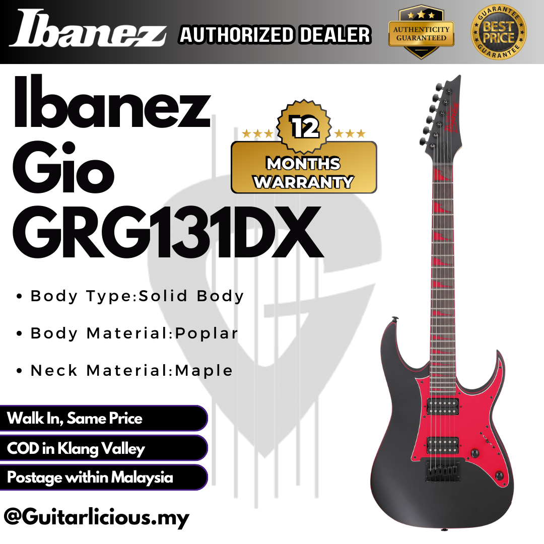 Ibanez Gio GRG131DX - Black Flat - A