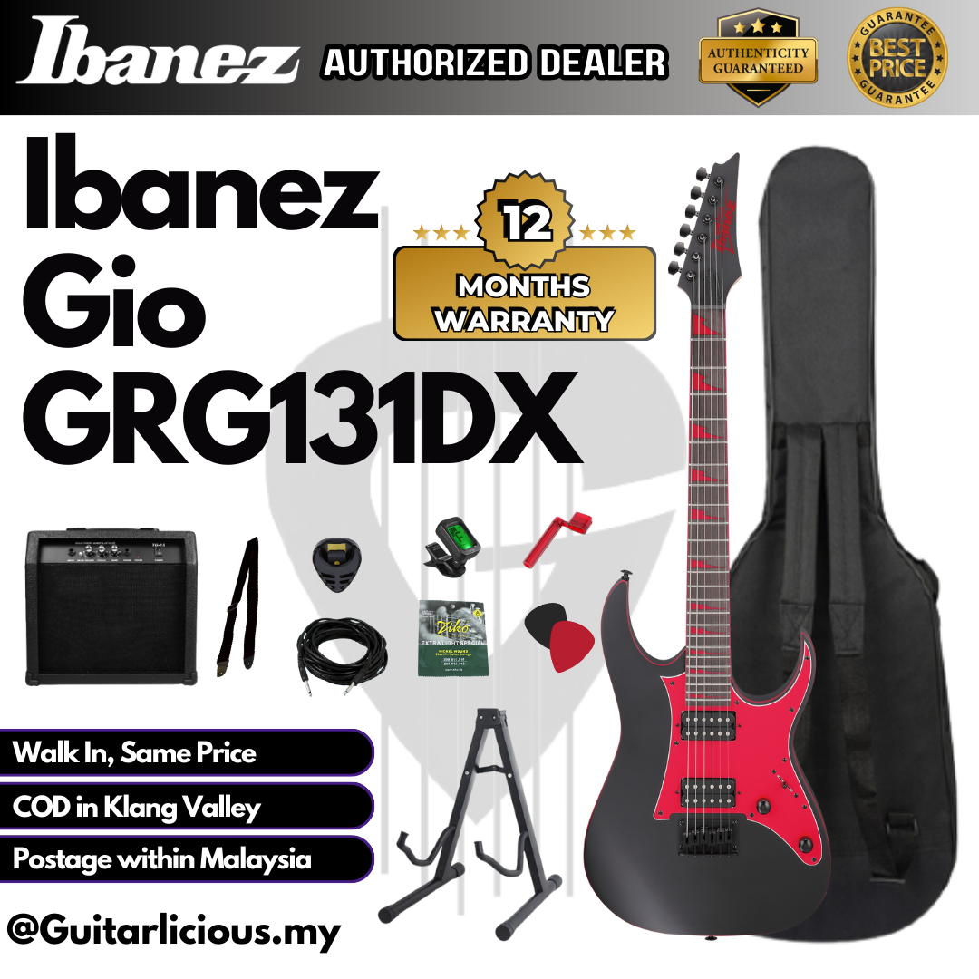 Ibanez Gio GRG131DX - Black Flat - D