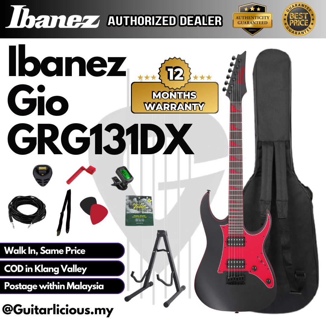 Ibanez Gio GRG131DX - Black Flat - C