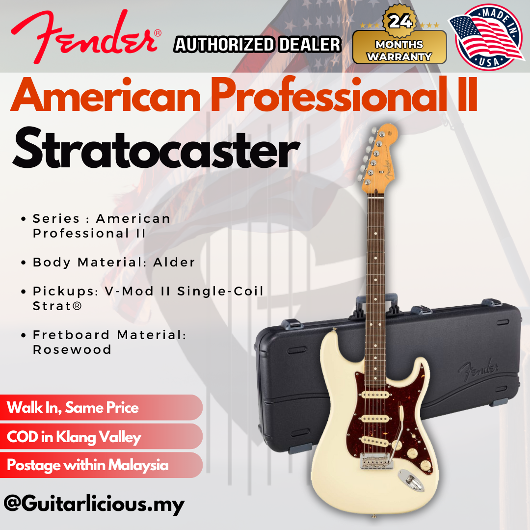 American Professional II Stratocaster, Rosewood, Olympic White