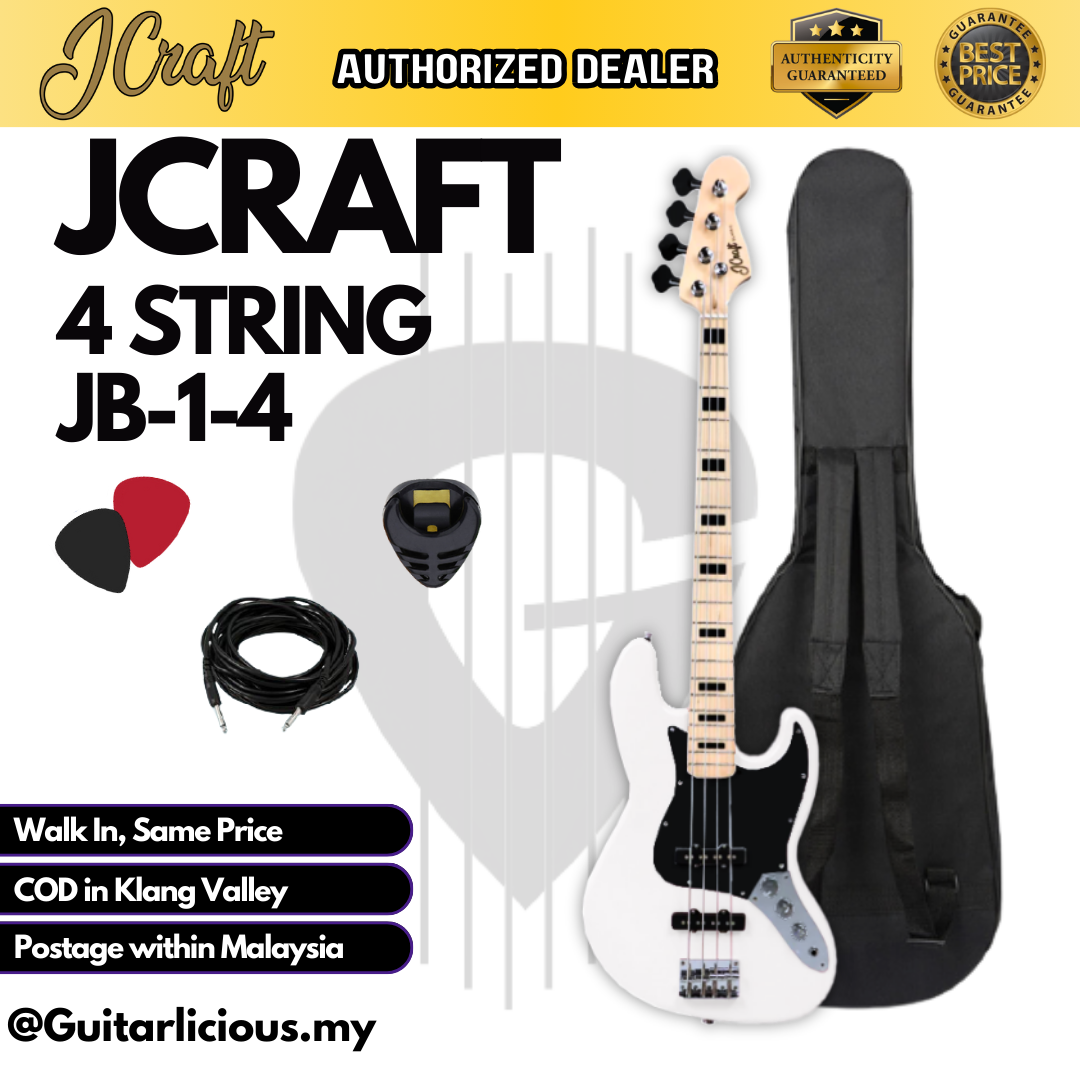 JCraft 4 String _ White Black - Package B