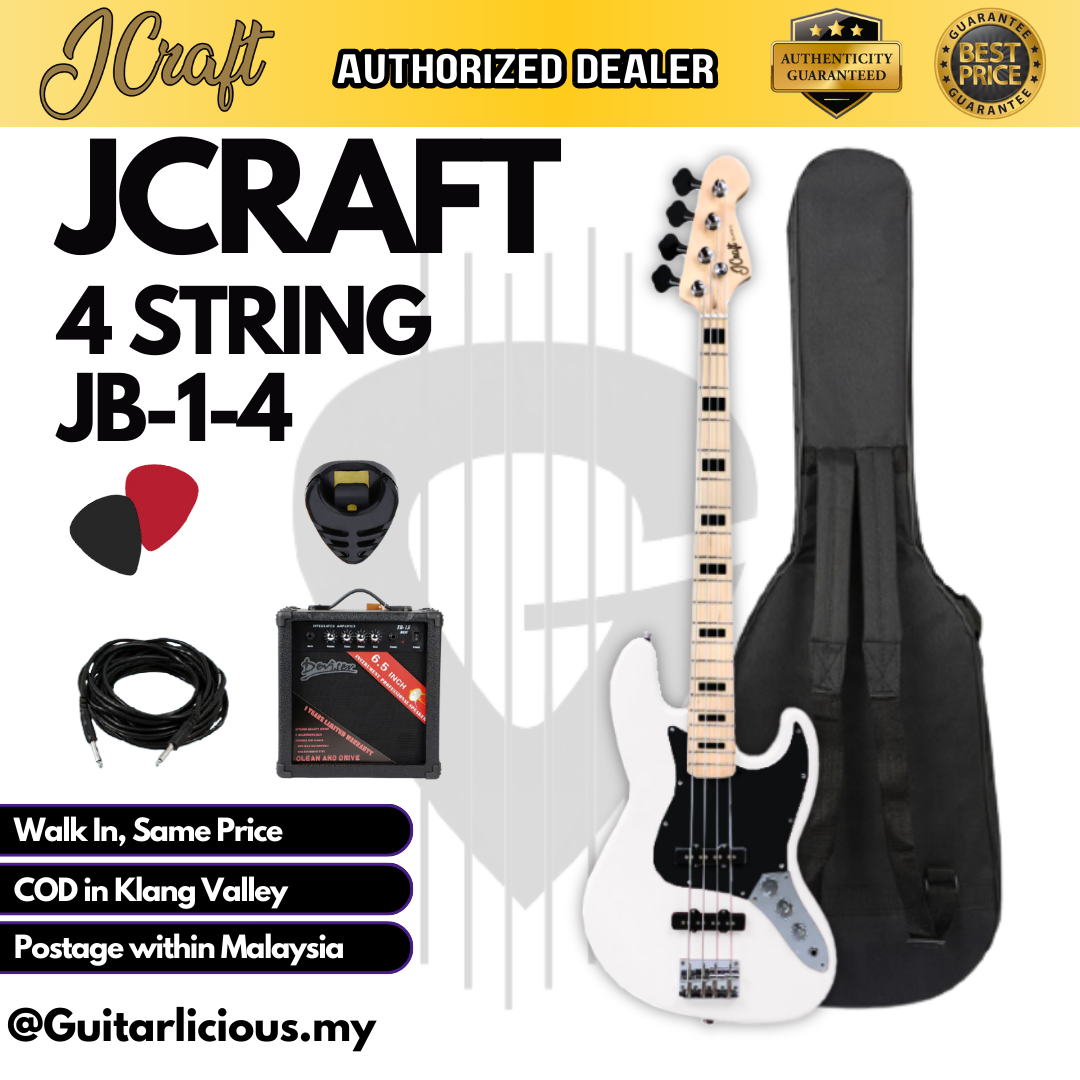 JCraft 4 String _ White Black - Package C
