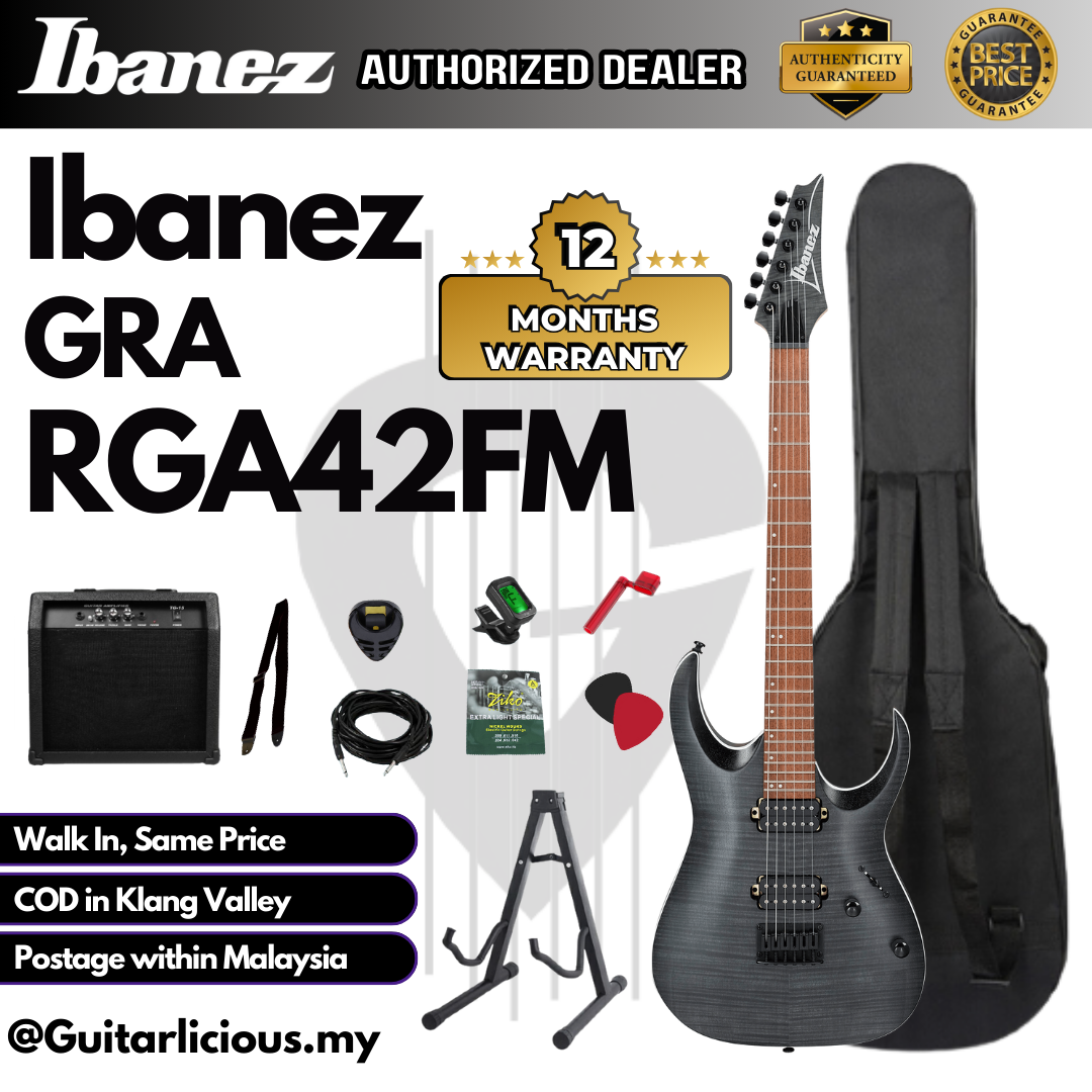Ibanez RGA42FM, Transparent Gray Flat - D (2)
