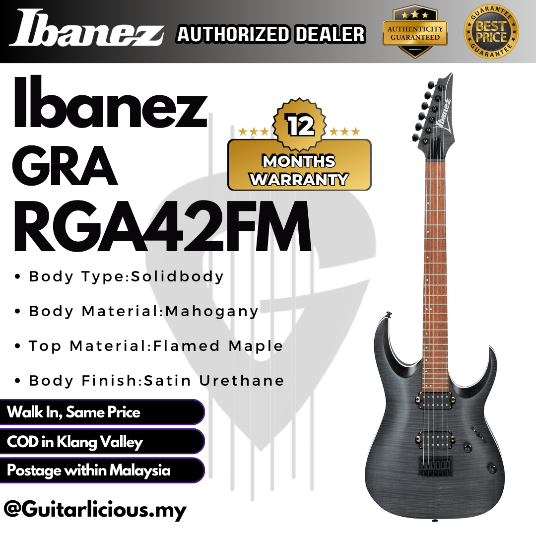 Ibanez RGA42FM, Transparent Gray Flat - A (2)