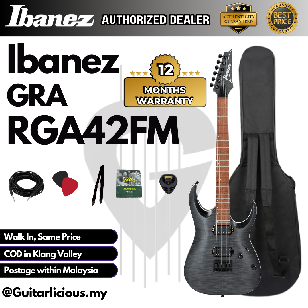 Ibanez RGA42FM, Transparent Gray Flat - B (2)