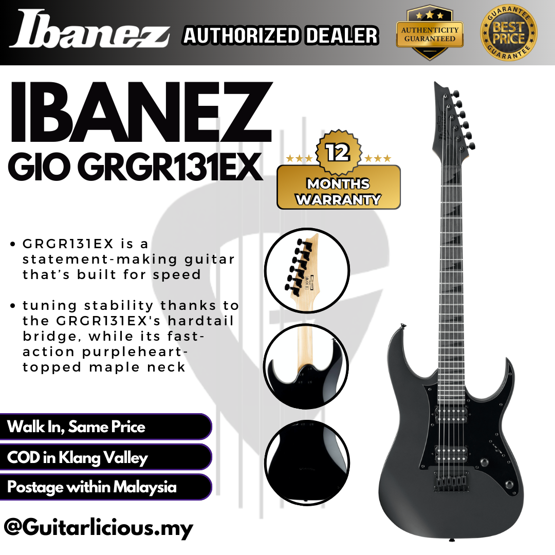 Ibanez Gio GRGR131EX - Black Flat - A