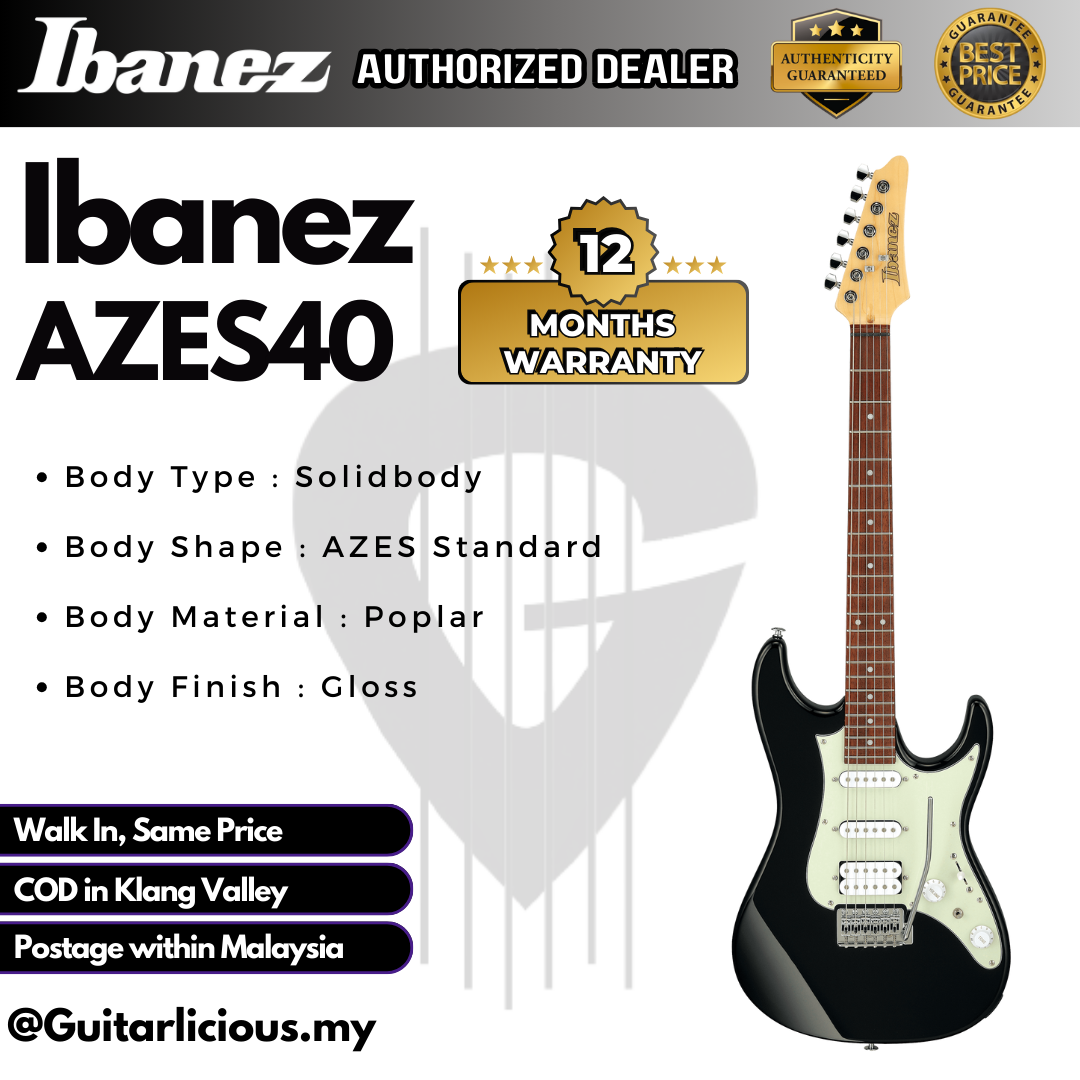 Ibanez AZES40, Black - A (2)
