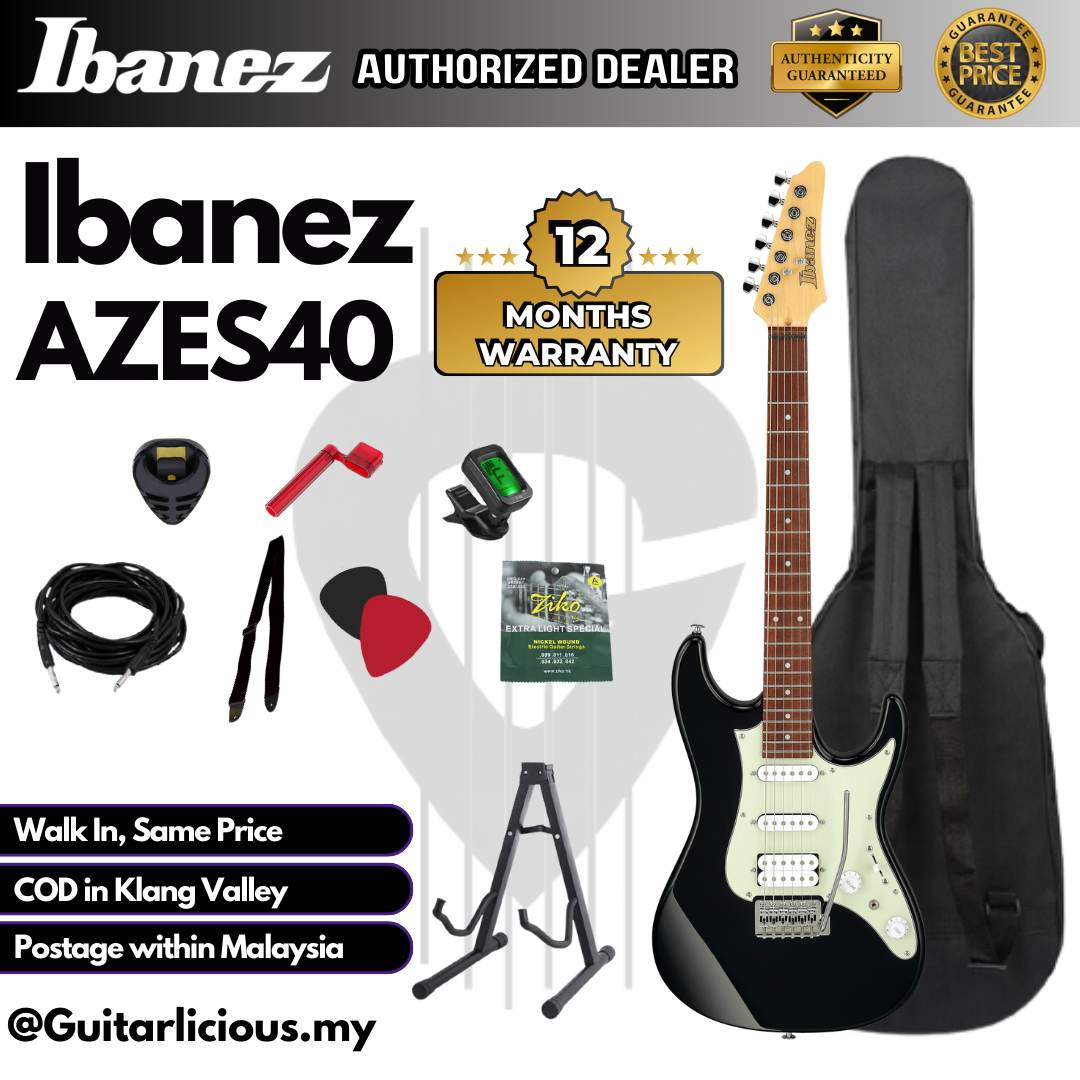 Ibanez AZES40, Black - C (2)
