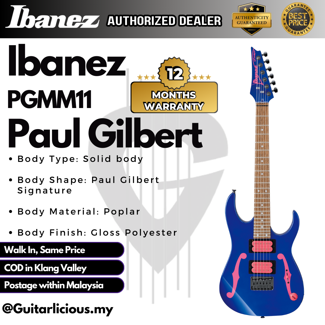 Ibanez Paul Gilbert Signature PGMM11, Jewel Blue - A (2)