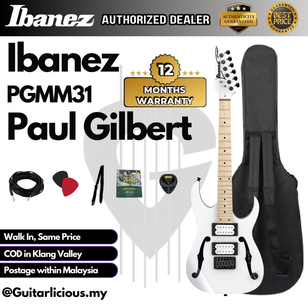 Ibanez Paul Gilbert Signature PGMM31, White - B (2)