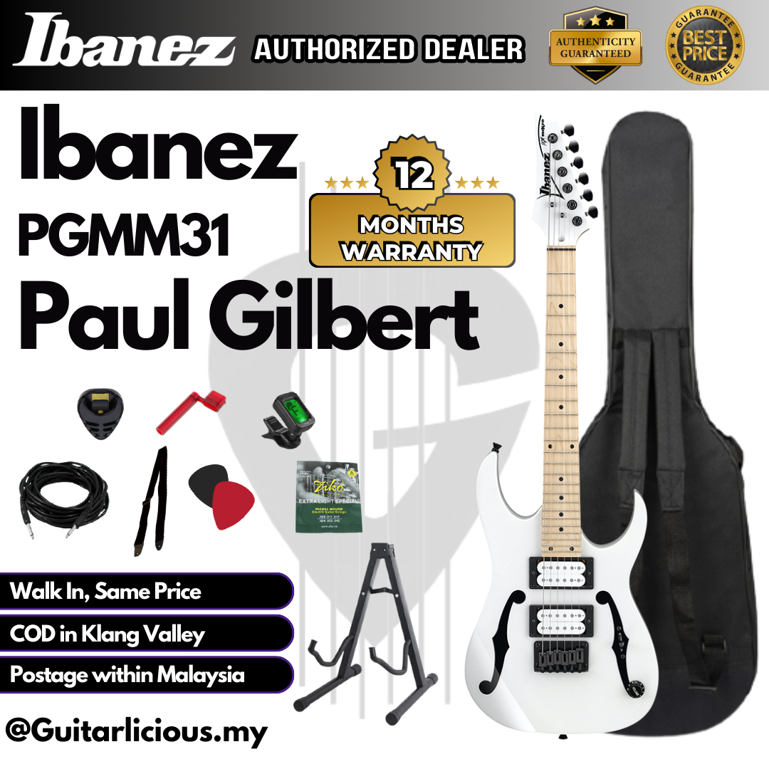 Ibanez Paul Gilbert Signature PGMM31, White - C (2)