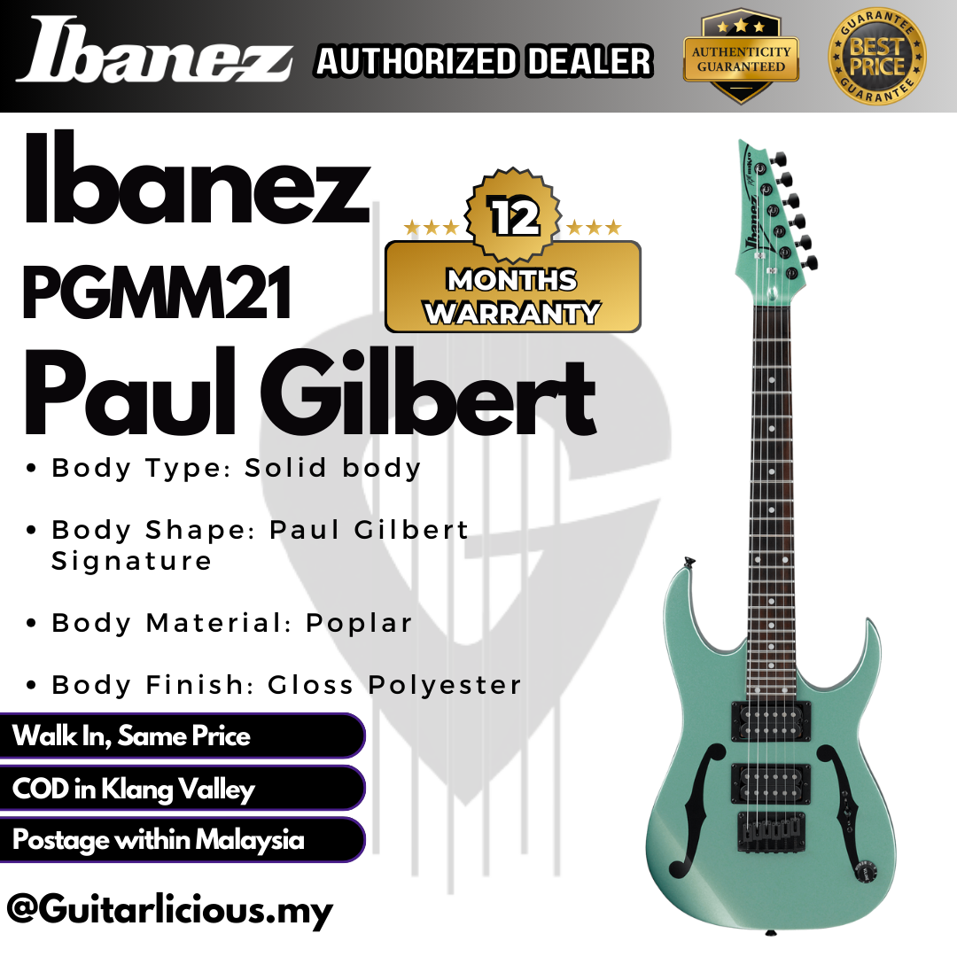 Ibanez Paul Gilbert Signature PGMM21, Metallic Light Green - A (2)