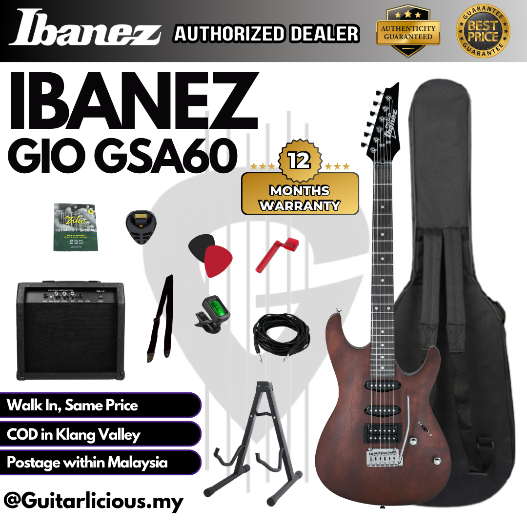 Ibanez GIO GSA60 - Walnut Flat - D
