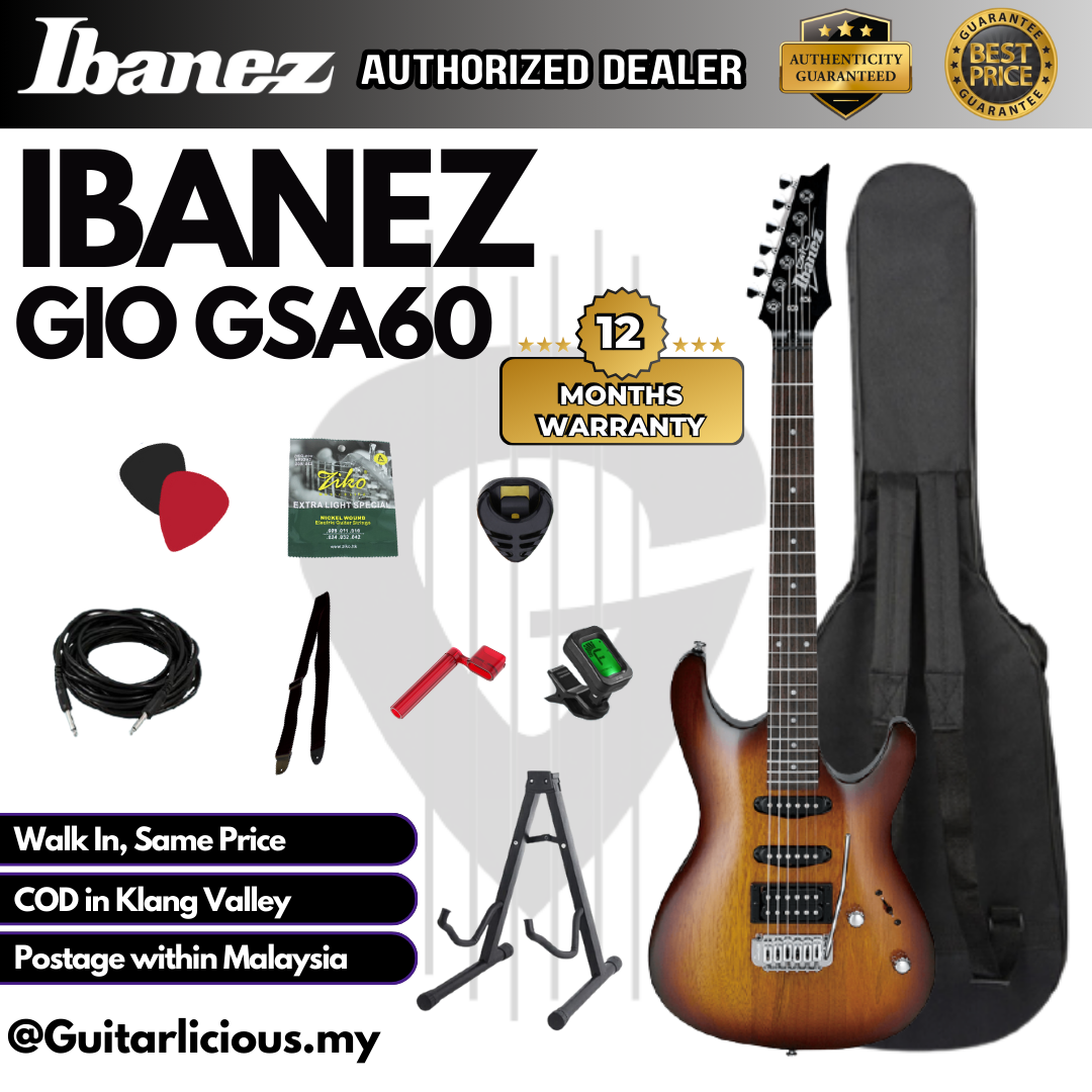 Ibanez GIO GSA60 - Brown Sunburst - C