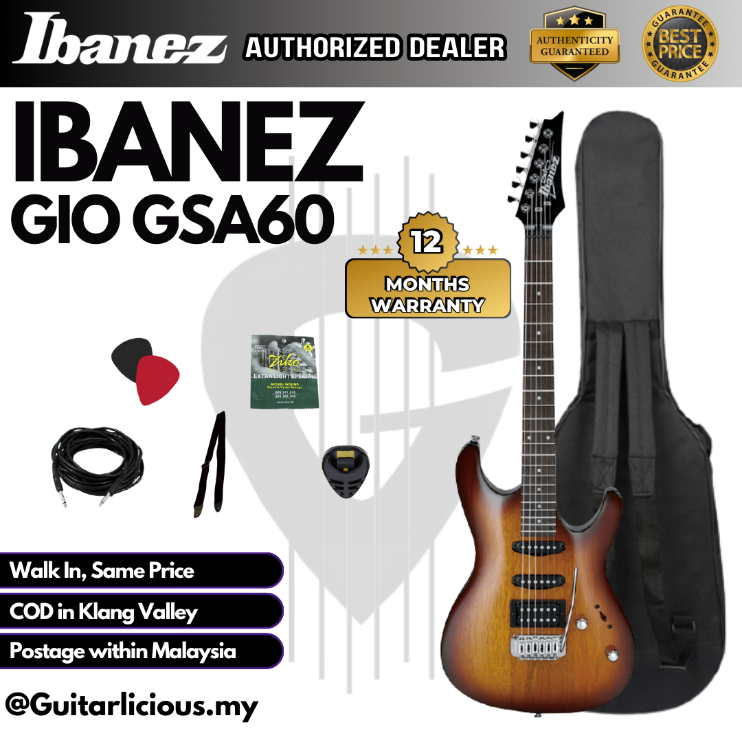 Ibanez GIO GSA60 - Brown Sunburst - B