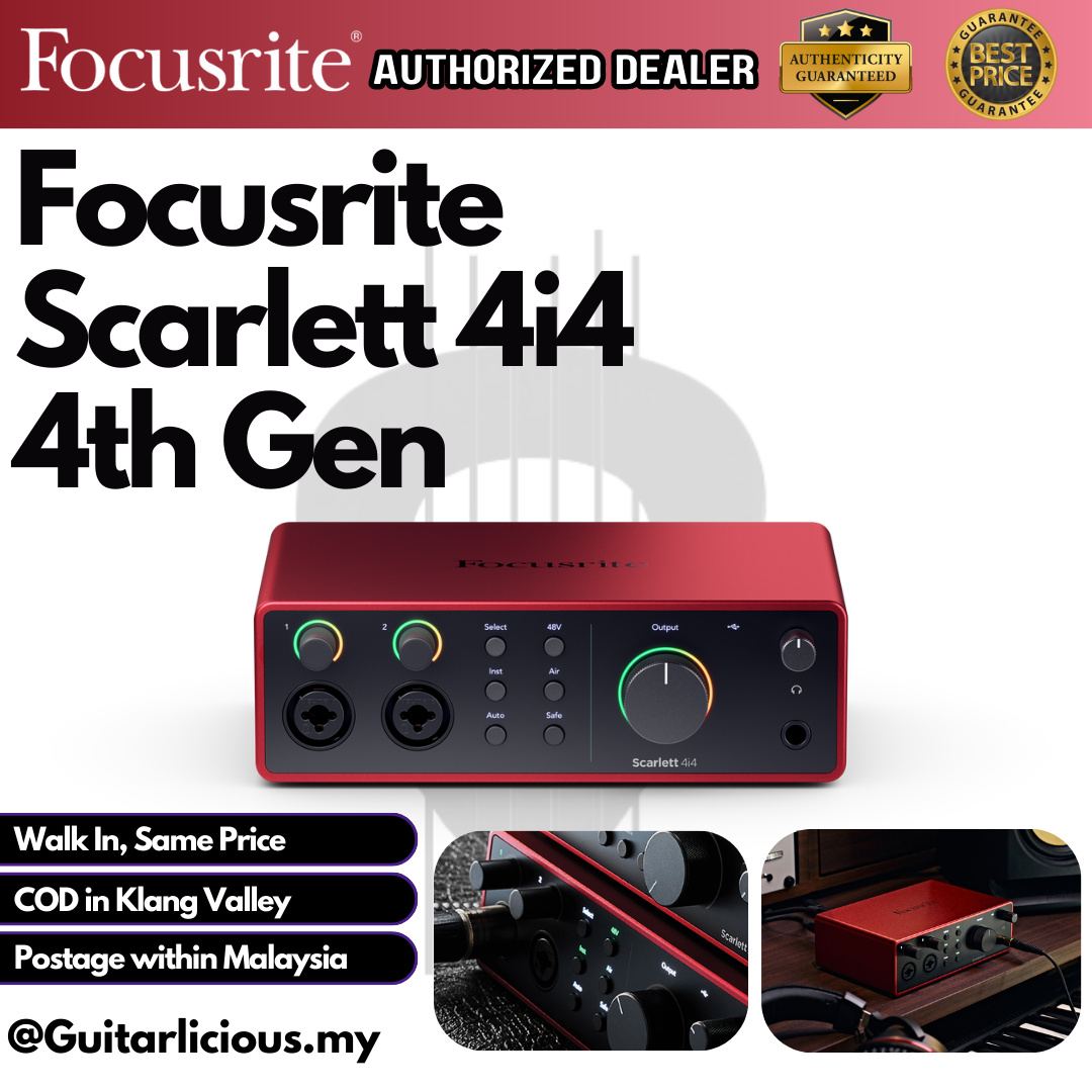 Focusrite Scarlett Solo 4th Gen USB Audio Interface and Shure