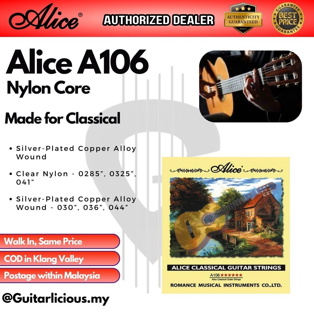 Alice A106 Classical String Set / 6 strings (0285-044) – GUITARLICIOUS.MY