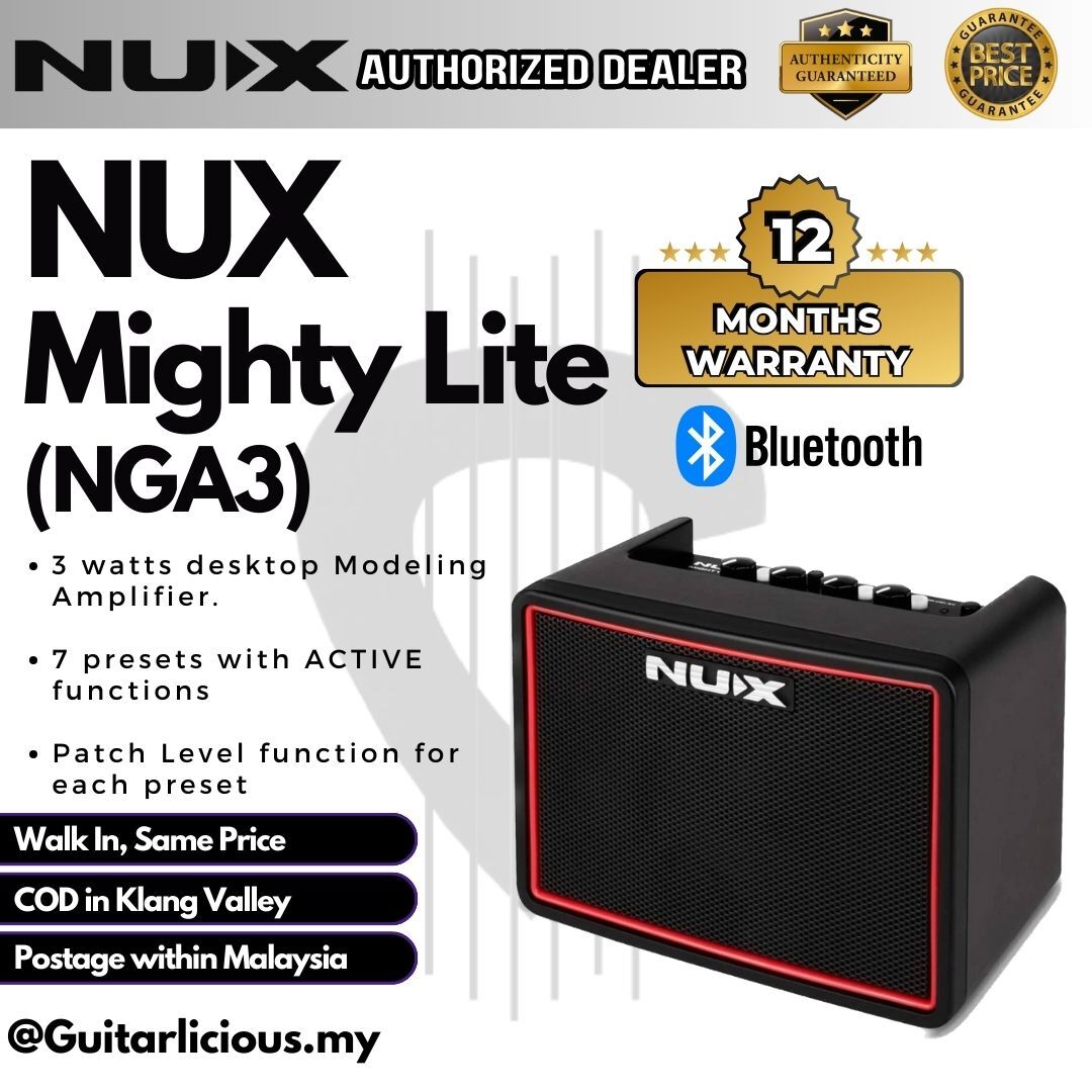 NUX MIGHTYLITEBT-MK2 - Ampli guitare électrique compact 3W Bluetooth