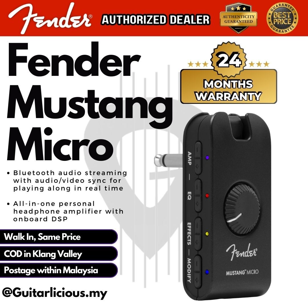 Fender Mustang Micro Guitar Headphone Amp Black