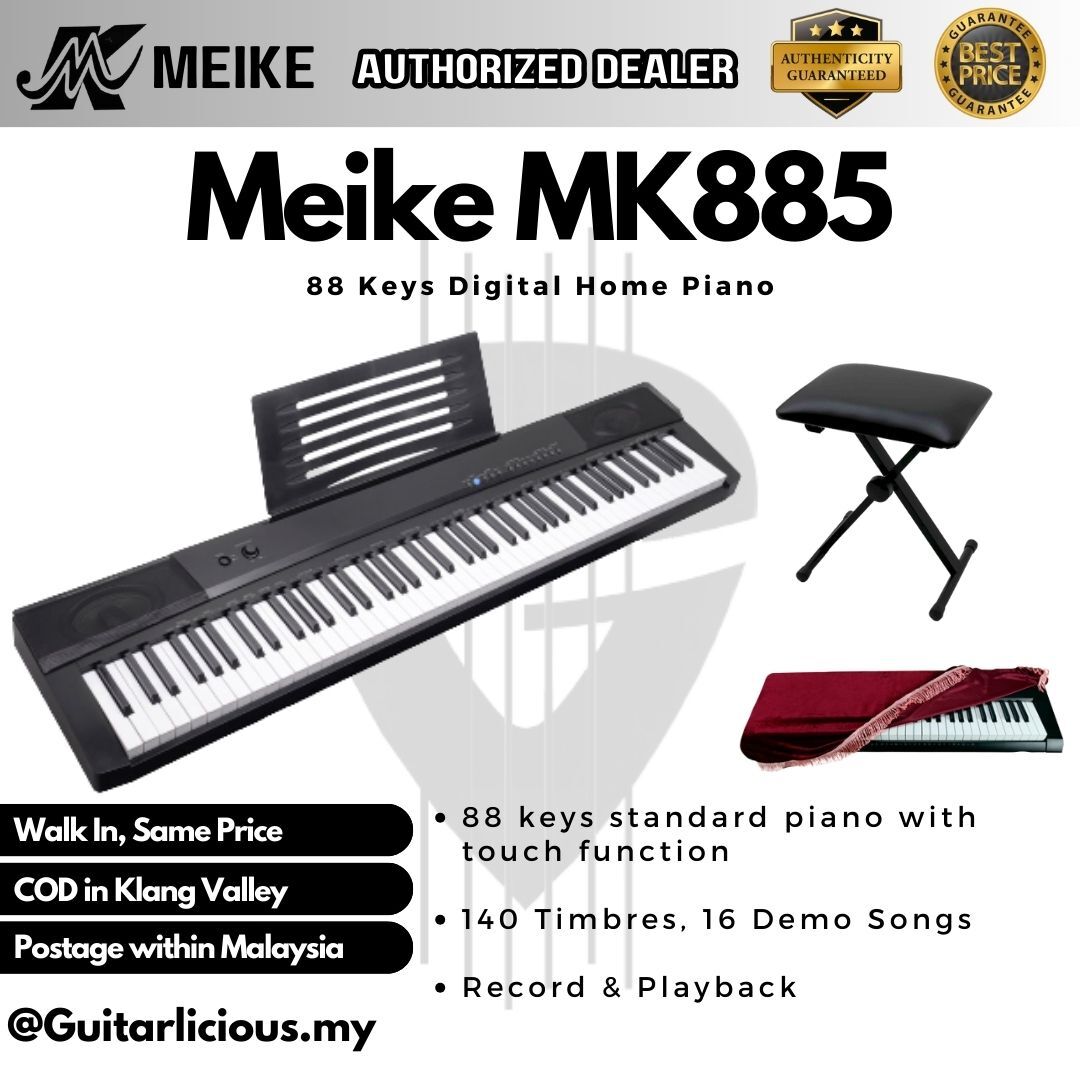 PIANO NUMÉRIQUE - CLAVIER PORTABLE - 88 TOUCHES - STOL MK 885