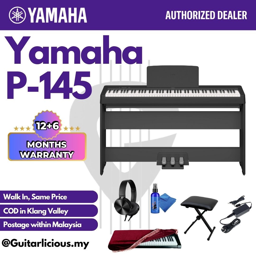 Yamaha P-145 88-key Digital Stage Piano - Black