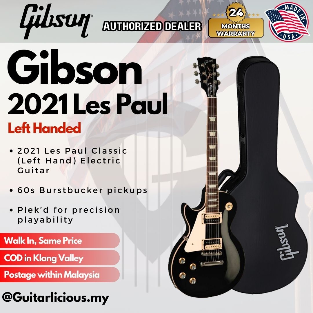 2021, Les Paul Left Hand, Ebony