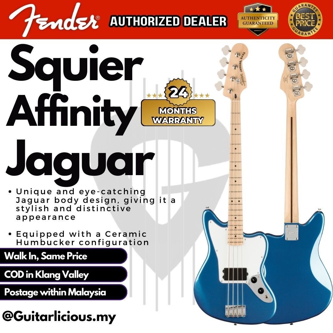 Bass - Affinity Jaguar Maple, Lake Placid Blue - A