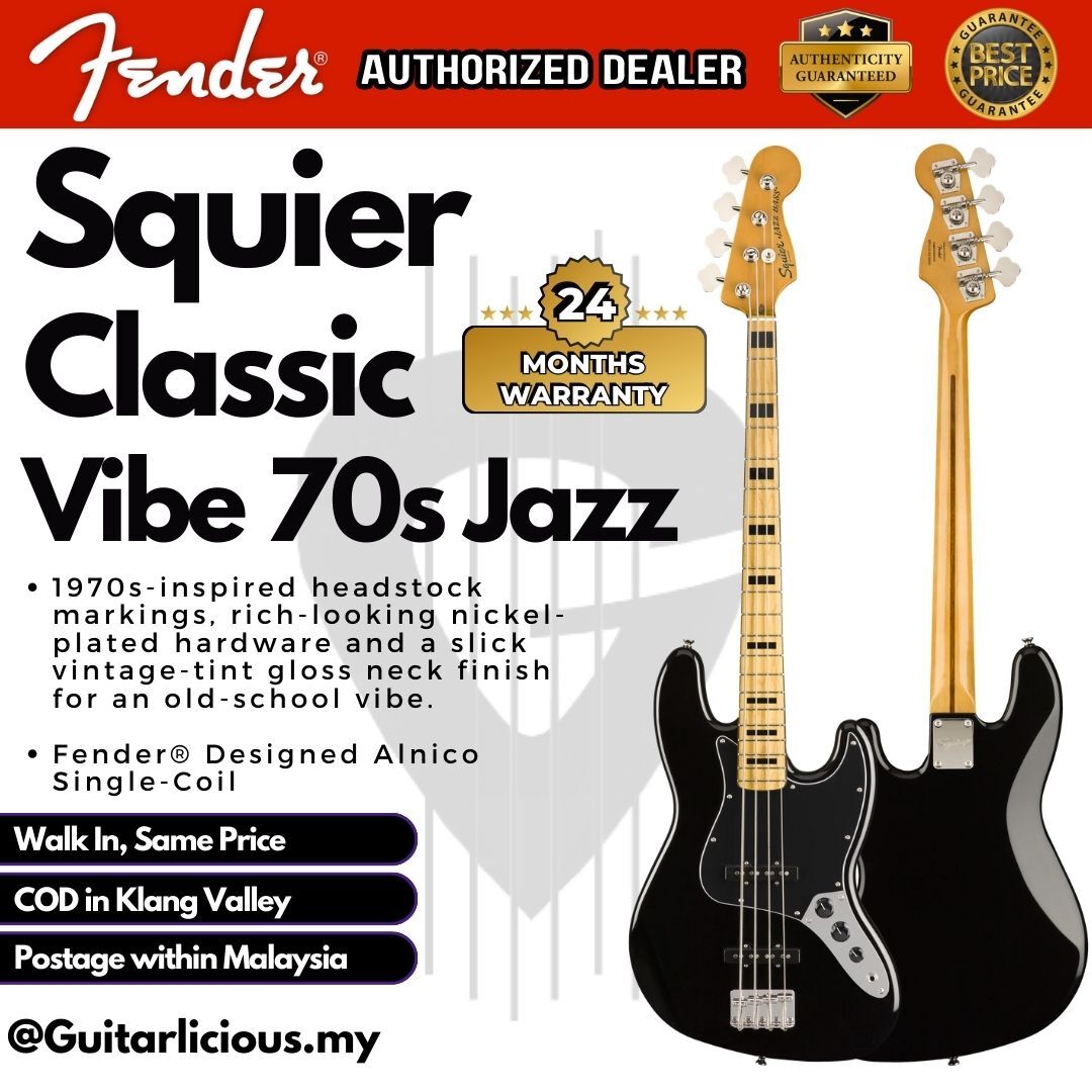 Bass - CV 70s Jazz Maple, Black - A