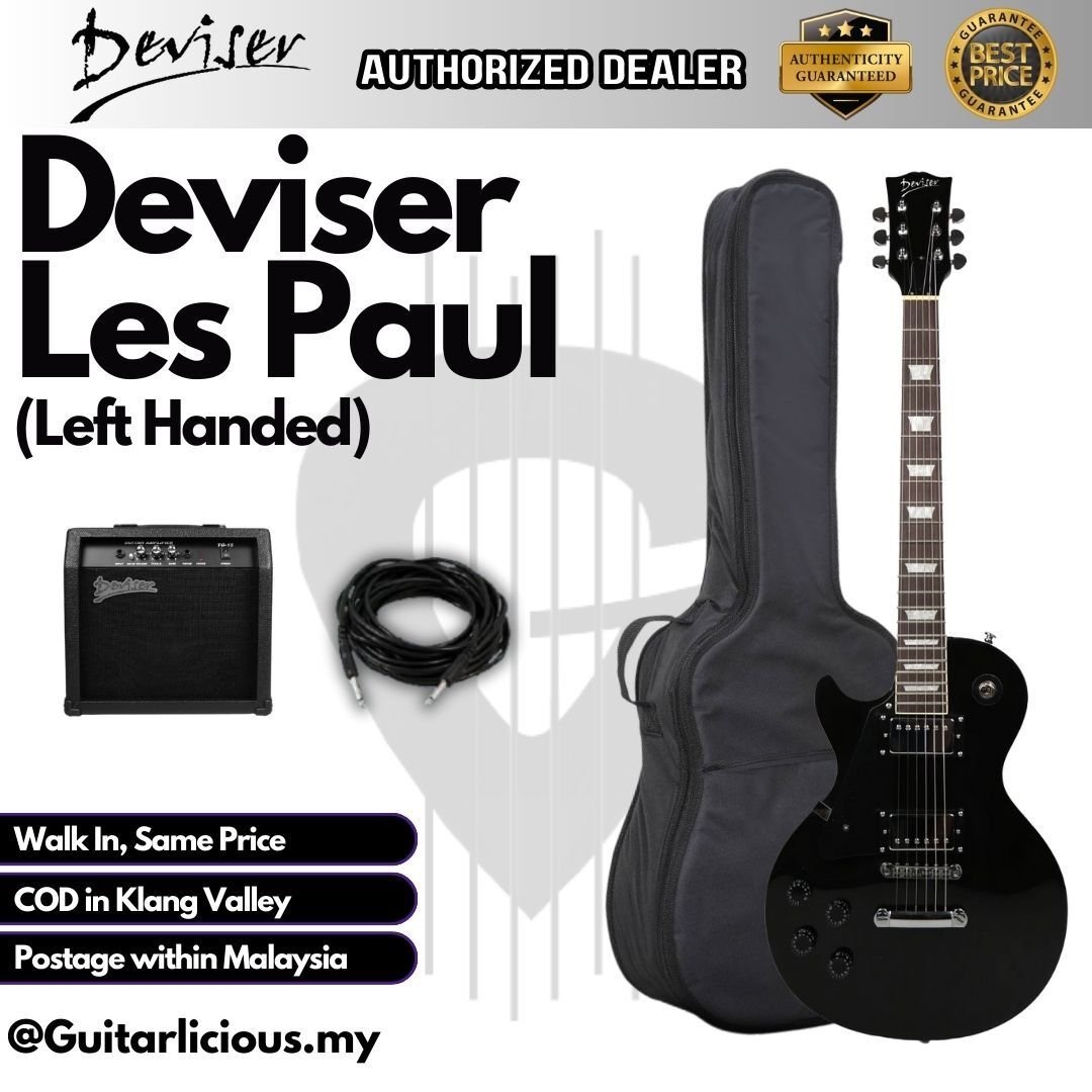 Les Paul, Left, Black - B