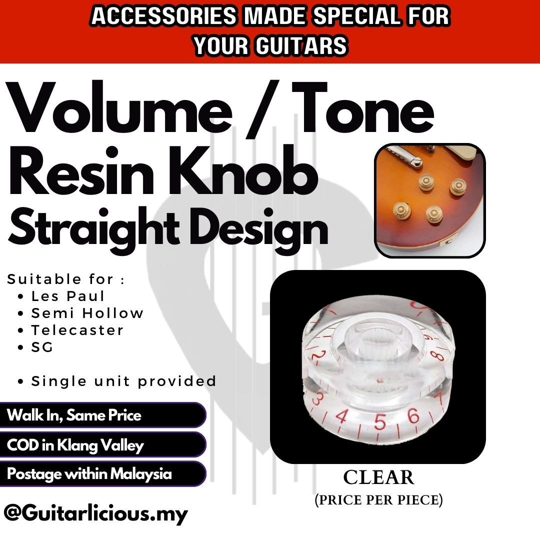 Knob - Straight Resin - clear