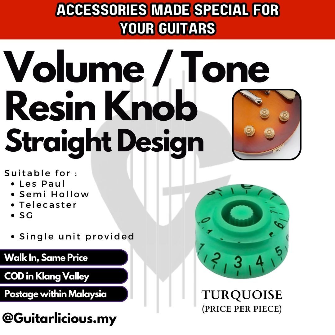 Knob - Straight Resin - Turquoise