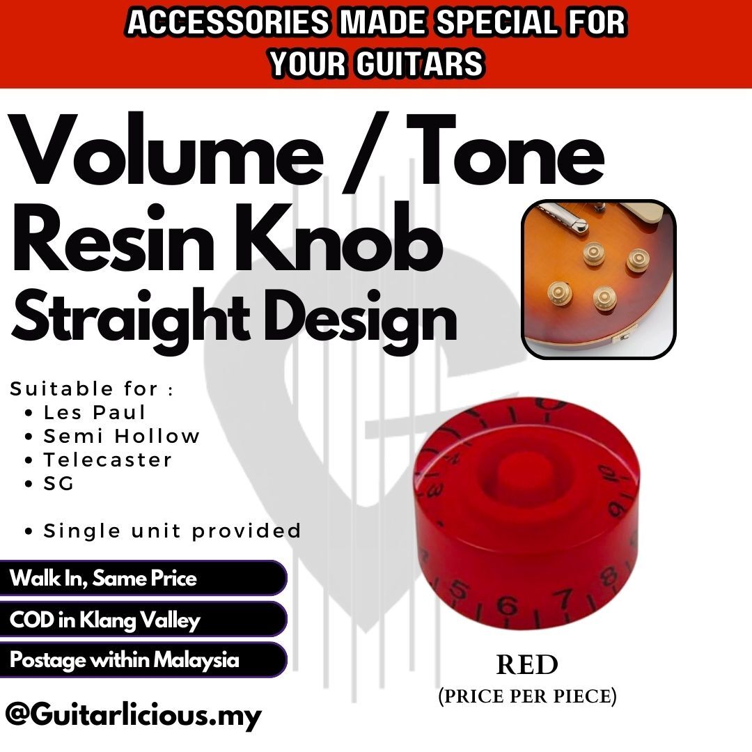Knob - Straight Resin - Red