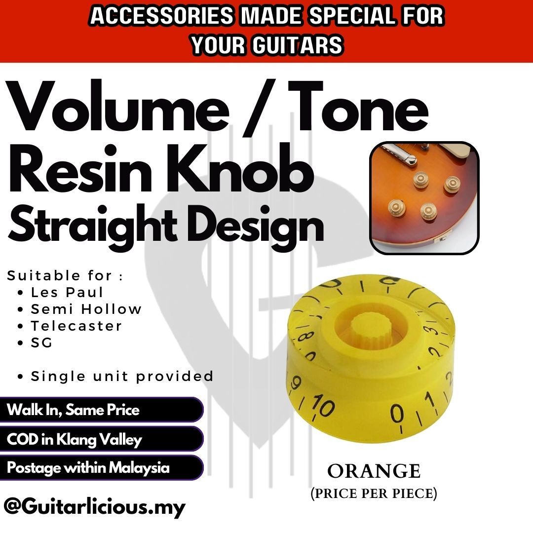 Knob - Straight Resin - orange