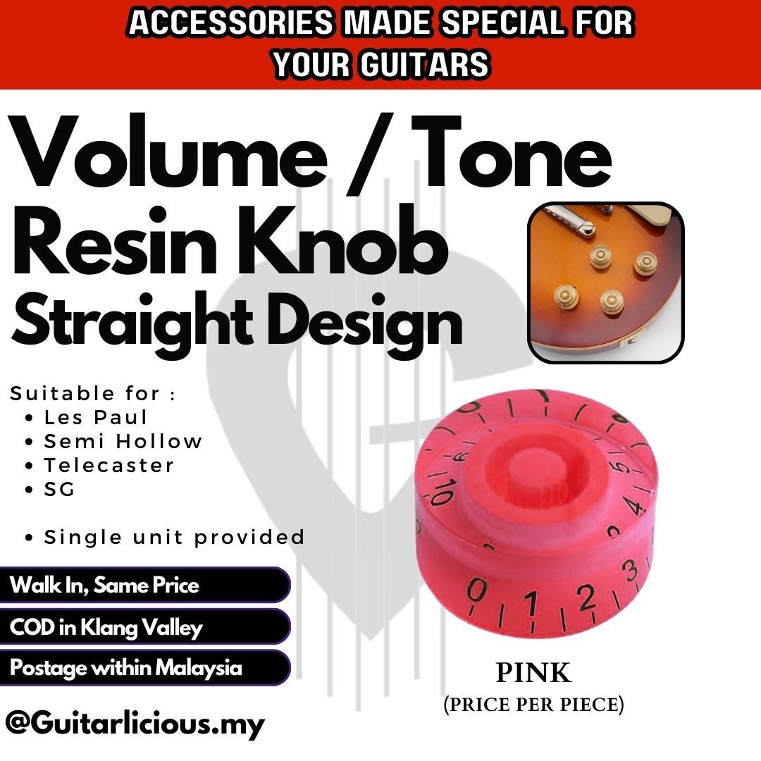 Knob - Straight Resin - pink
