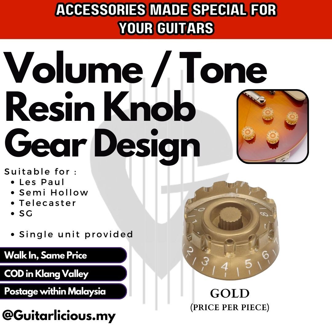 Knob - Gear Resin -Gold