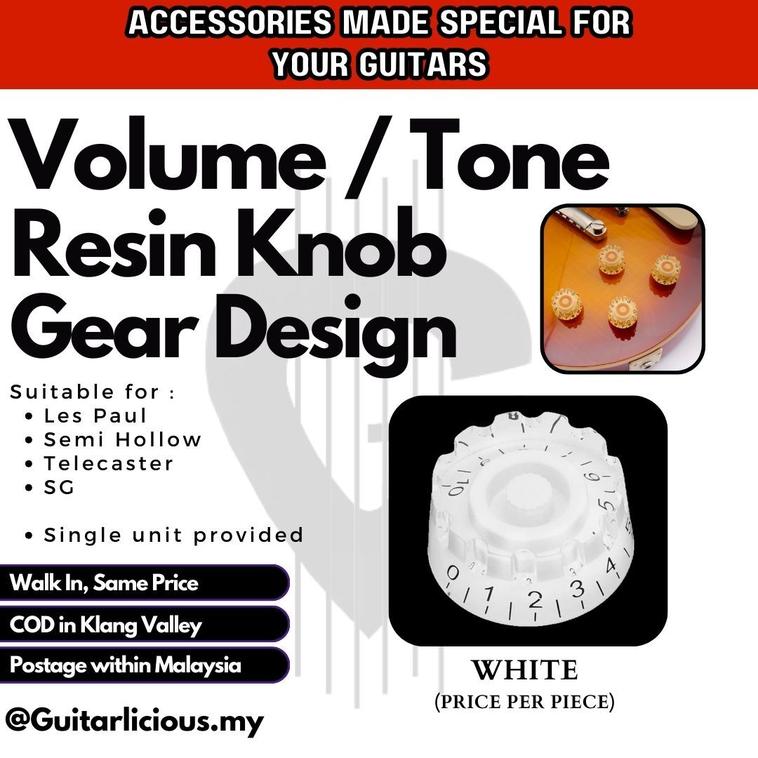 Knob - Gear Resin -WHITE
