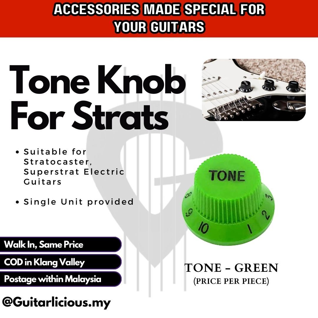 Plastic Tone Knob - Green