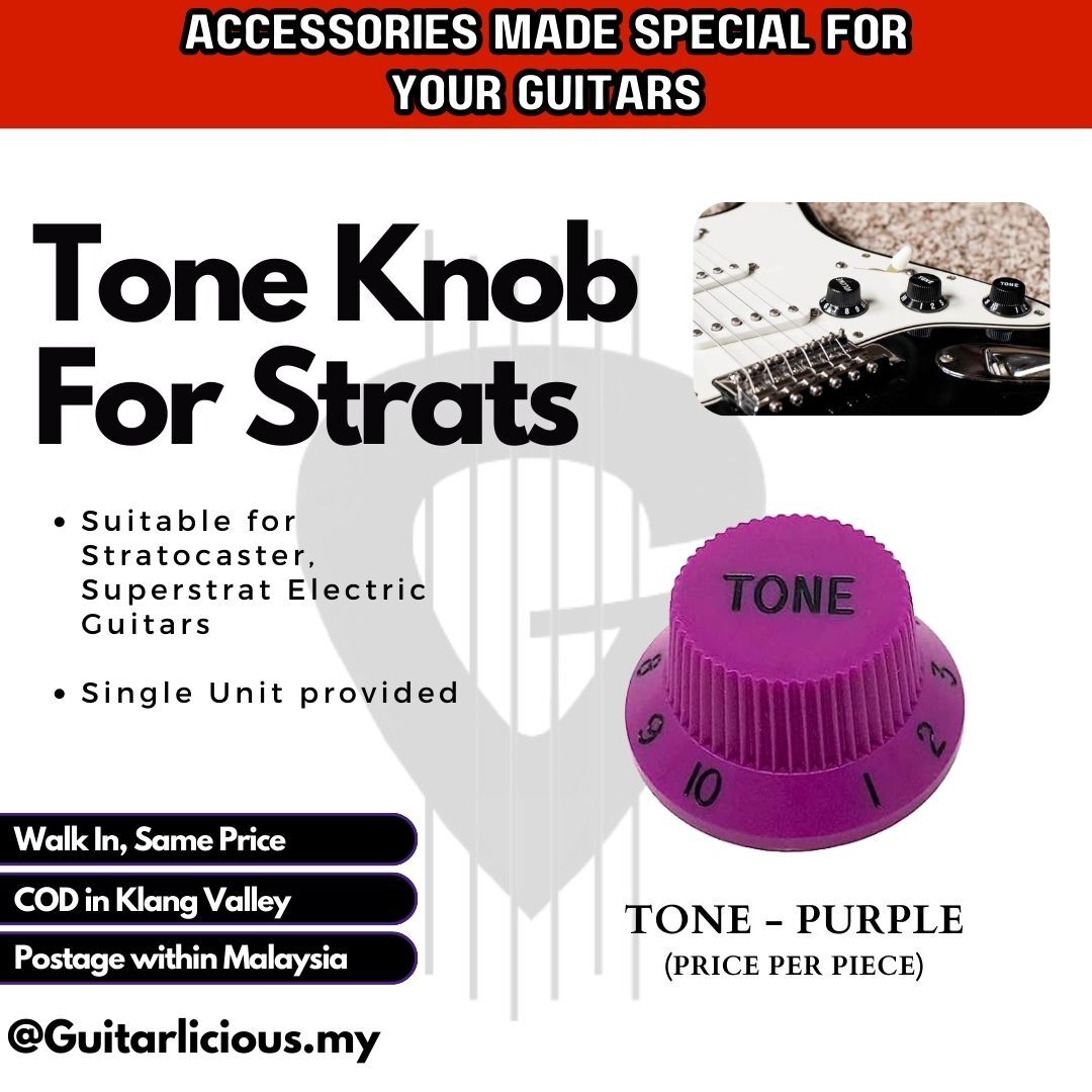 Plastic Tone Knob - purple