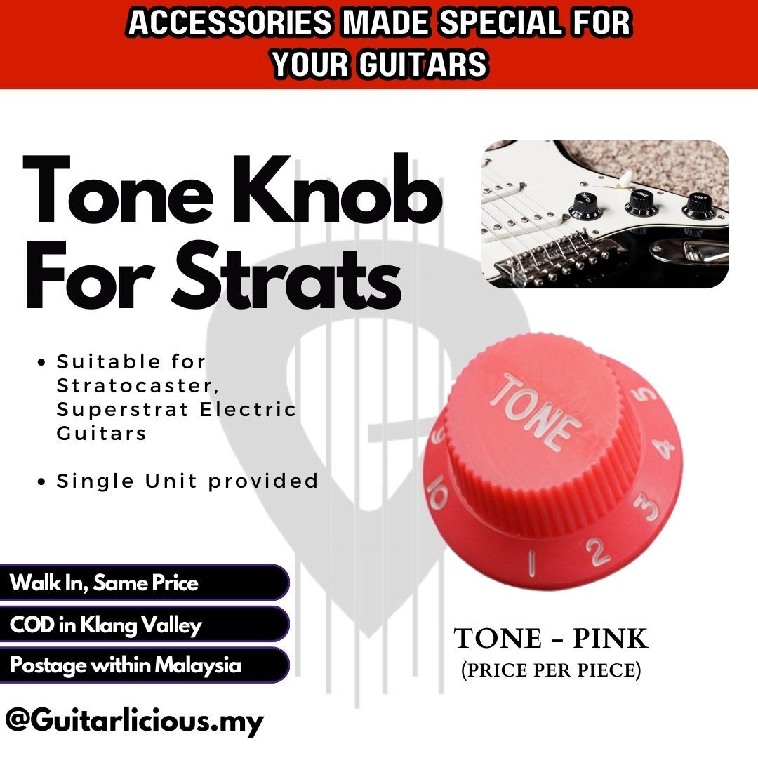 Plastic Tone Knob - Pink