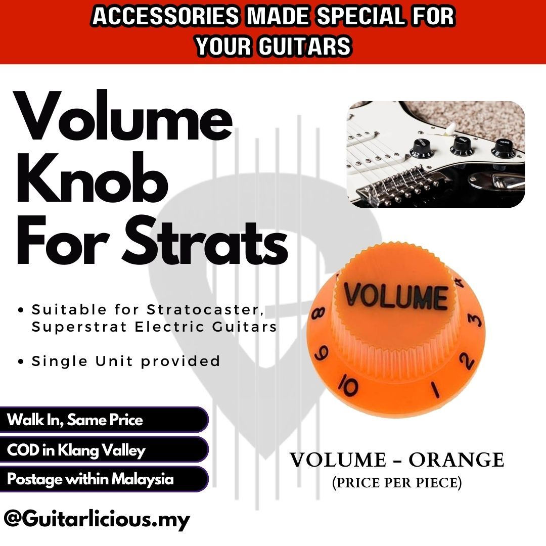 Plastic Volume Knob - orange