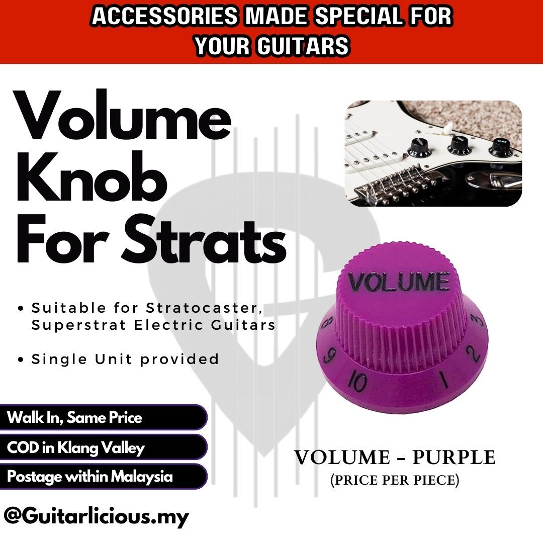 Plastic Volume Knob - purple