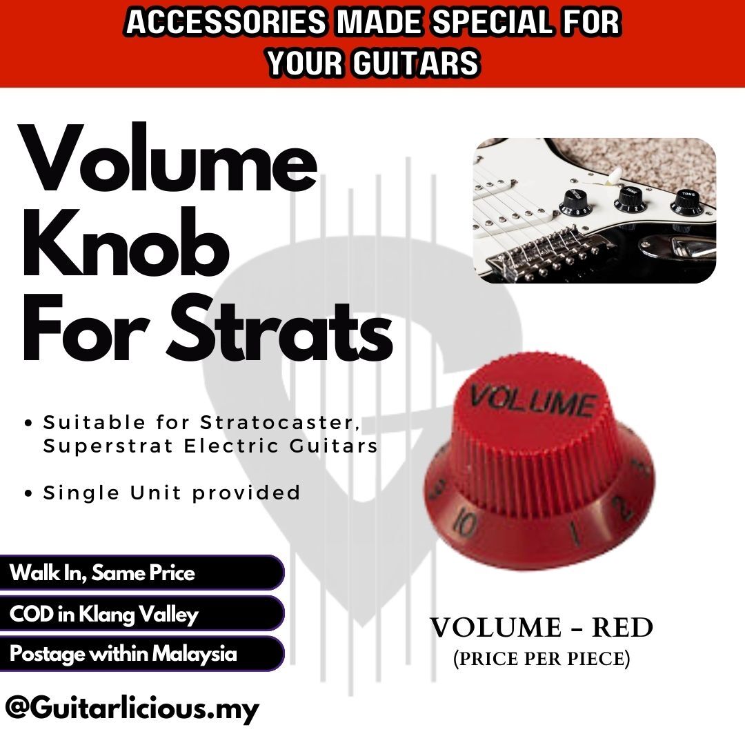 Plastic Volume Knob - Red