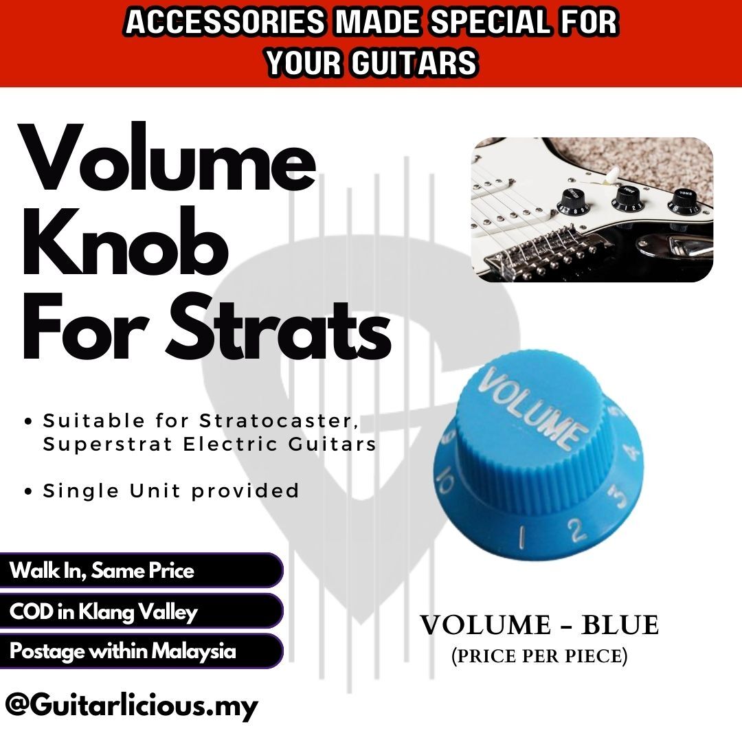 Plastic Volume Knob - Blue