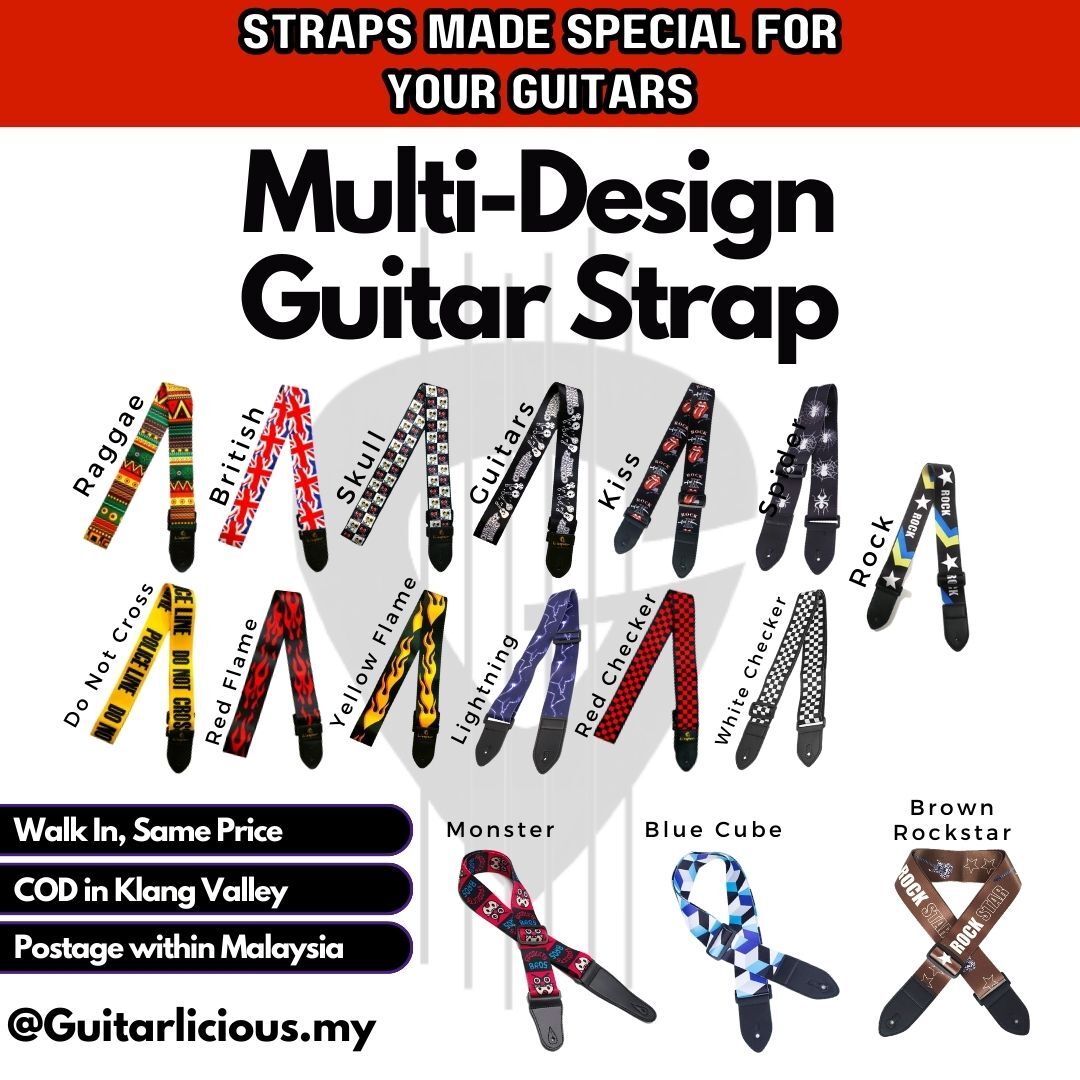 Guitar Strap (Design) for Electric, Acoustic & Bass Guitar ...