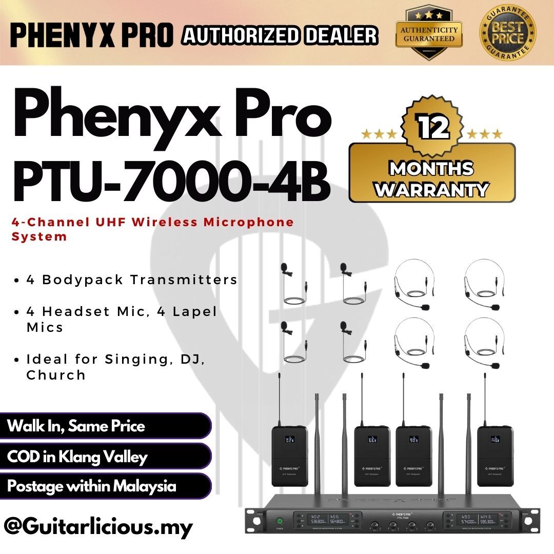 Phenyx Pro PTD-10 7-Piece Drum Instrument Microphone Kit, All Metal Wired  Dynamic Cardioid Mic