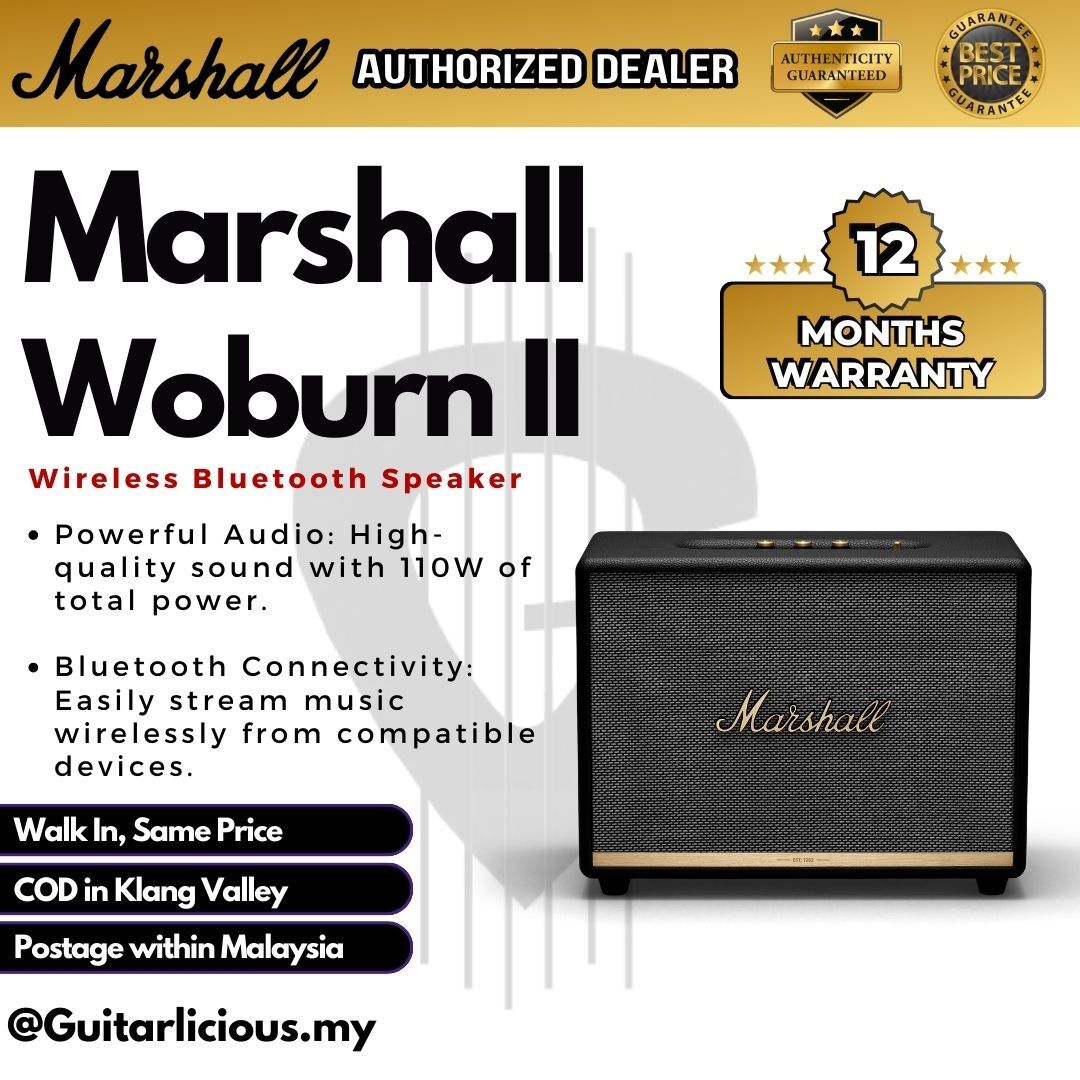 Marshall Woburn III Wireless Bluetooth Stereo Speaker For sale