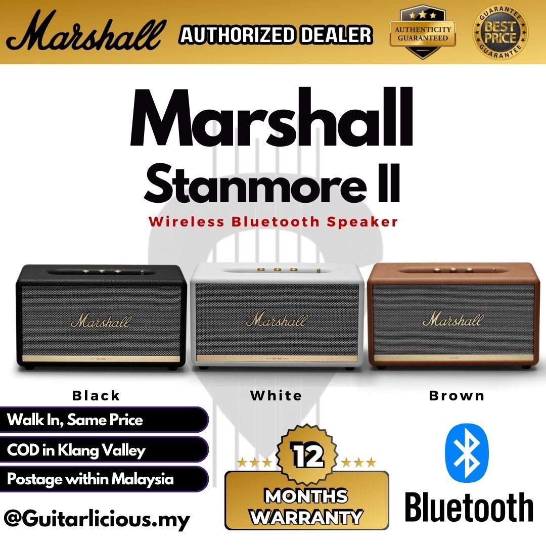 Marshall Stanmore (II) 2 Wireless Bluetooth Speaker ( Stanmore -II /  Stanmore 2 ) – GUITARLICIOUS.MY